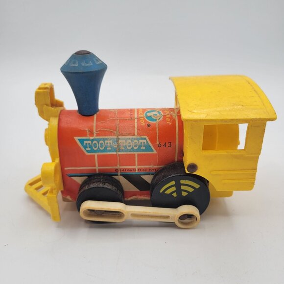 Fisher Price LOT Express Train 2581 & Toot Toot Wooden 643 Pull Toy Vintage - Picture 12 of 15